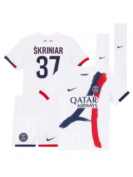 Paris Saint-Germain Milan Skriniar #37 Auswärts Trikotsatz für Kinder 2024-25 Kurzarm (+ Kurze Hosen)